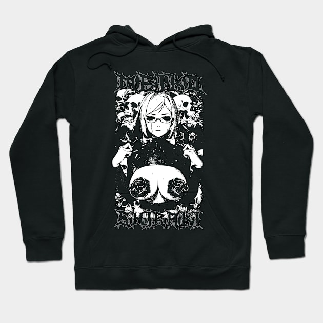 Death Metal Design Meiko Shiraki Hoodie by Gloomeeey